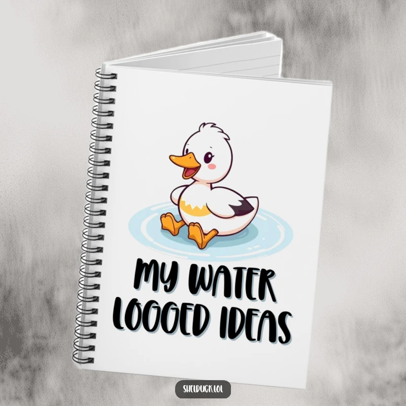 Funny Shelduck Notebook: Features a shelduck enthusiastically paddling, inspiring energetic notes and creative ideas.