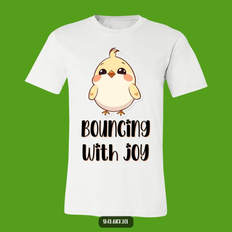 Funny Bobble Bird T-Shirt: Wear Your Enthusiasm with This Hilarious Round Design