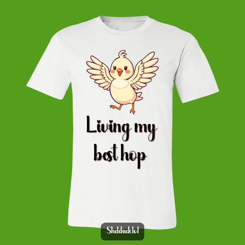 Funny Cheerful Bird T-Shirt: Hop into Fun with This High-Flying Design
