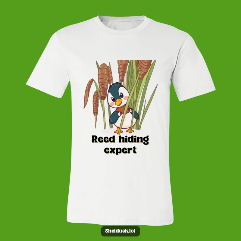 Funny Shelduck Peeking Tee - Comical Bird Hiding Shirt Gift
