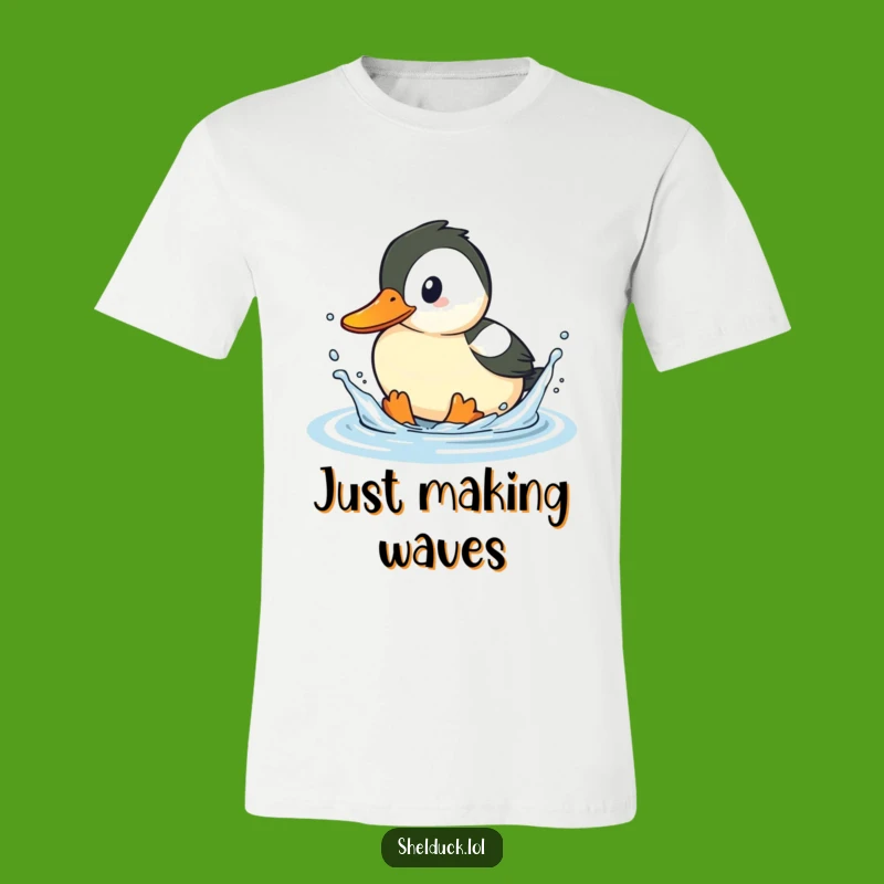 Funny Shelduck Splashing Tee - Playful Bird Water Shirt, Hilarious Gift