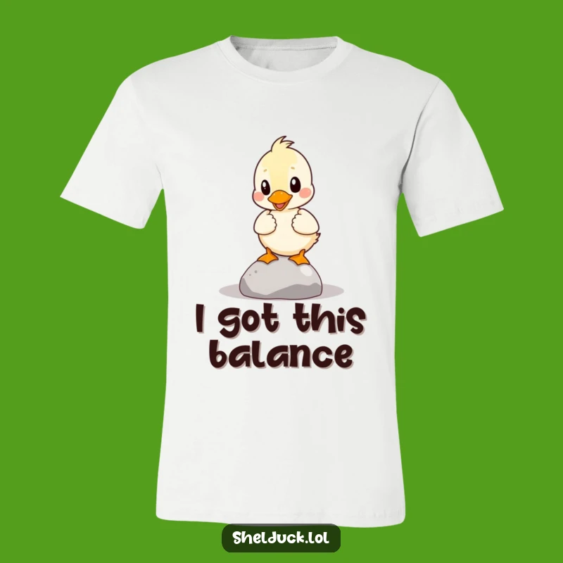 Funny Shelduck Balance T-Shirt: Comical Bird Apparel for a Good Laugh