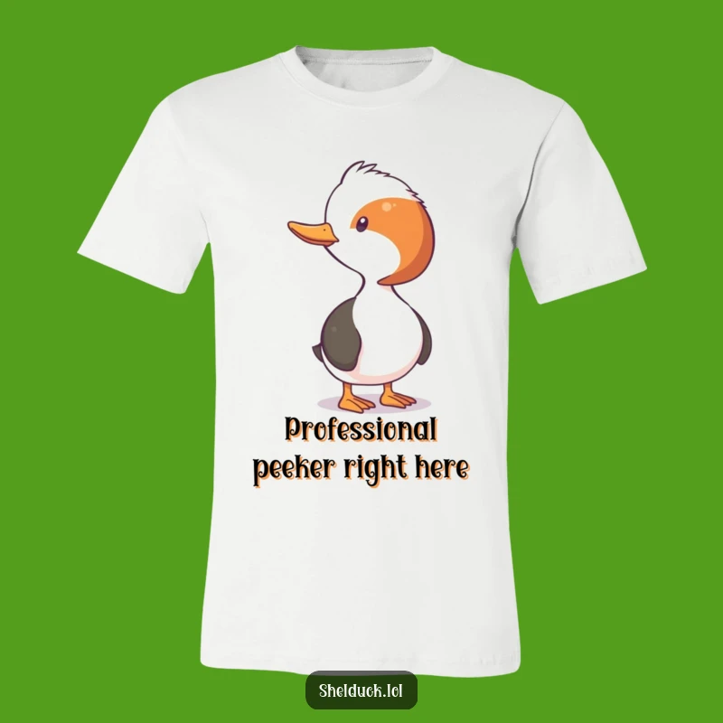Funny Shelduck T-Shirt - Stretching Neck for a Laugh, Quirky Bird Gift