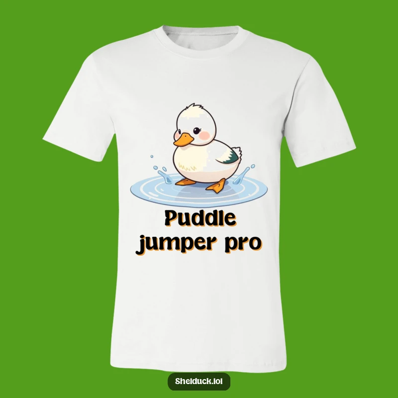 Funny Shelduck Splashing Shirt: Puddle Joy Playful Bird Tee Funny Gift!