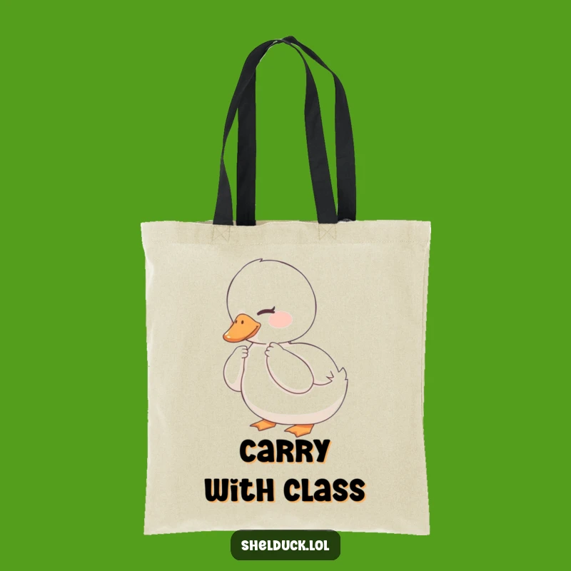 Funny Content Shelduck Tote Bag - Relaxed Bird Bag, Great Gift!