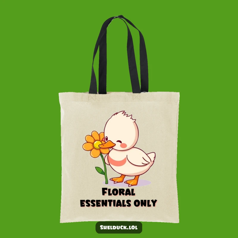 Funny Shelduck Flower Pecking Tote Bag: Stylish and Hilarious Carry-All