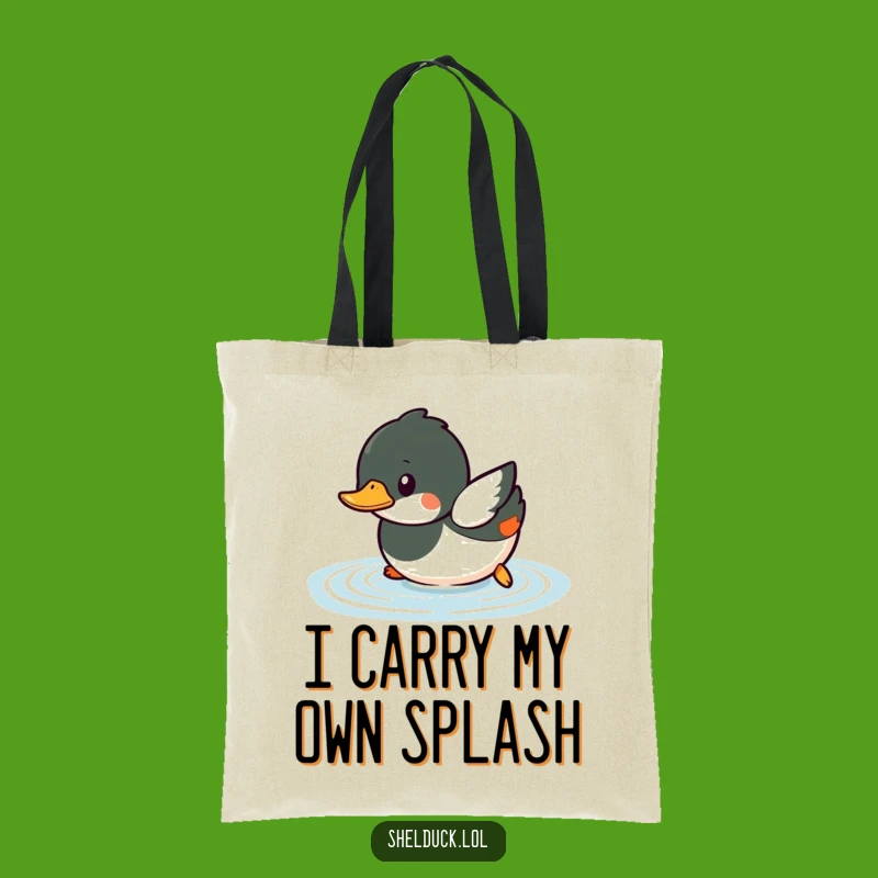 Funny Shelduck Diving Tote Bag - Carry Your Splashy Fun, Funny Gift!