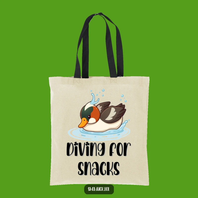 Funny Shelduck Diving Tote Bag - Splashy Humor Carry-All Gift Idea