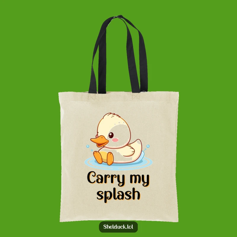 Funny Shelduck Splash Tote Bag: Chic Happy Duck, Stylish Gift for Errands