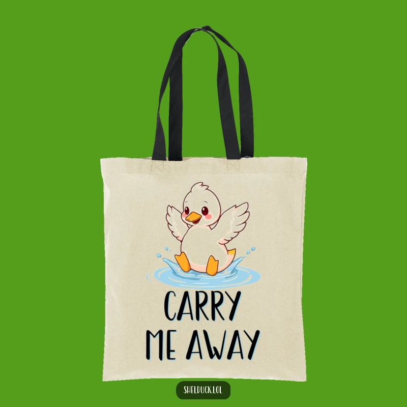 Funny Shelduck Splashing Tote Bag - Carry Your Playfulness Anywhere!