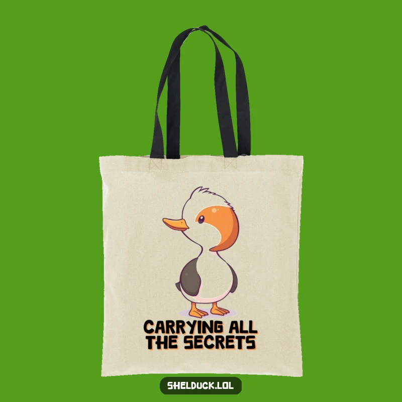 Funny Shelduck Tote Bag - Carry Your Curiosity, Quirky Bird Lover Gift