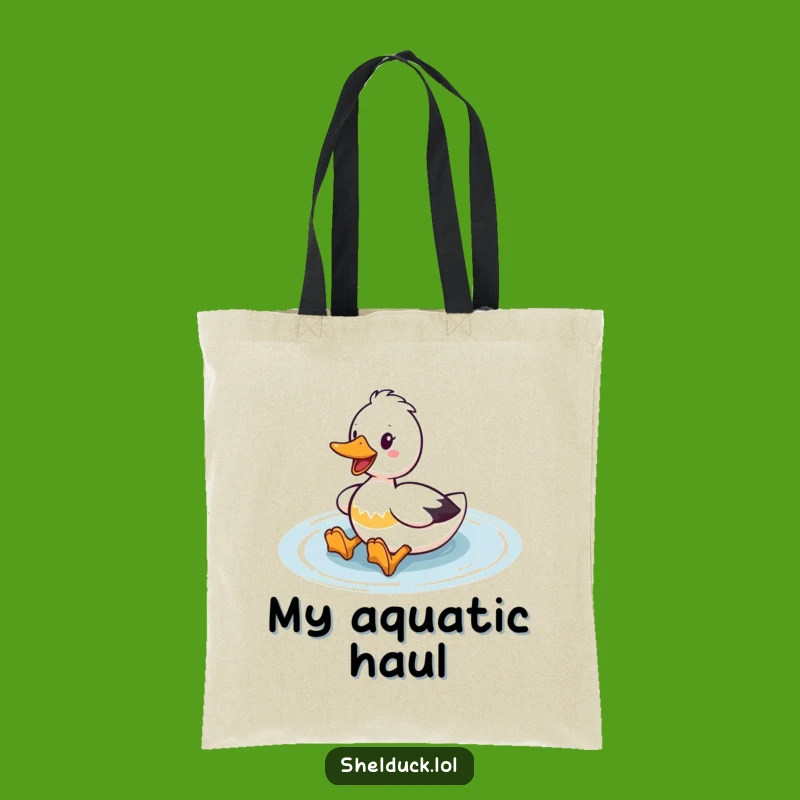 Funny Shelduck Tote Bag: Enthusiastic Paddler, Practical & Fun Gift