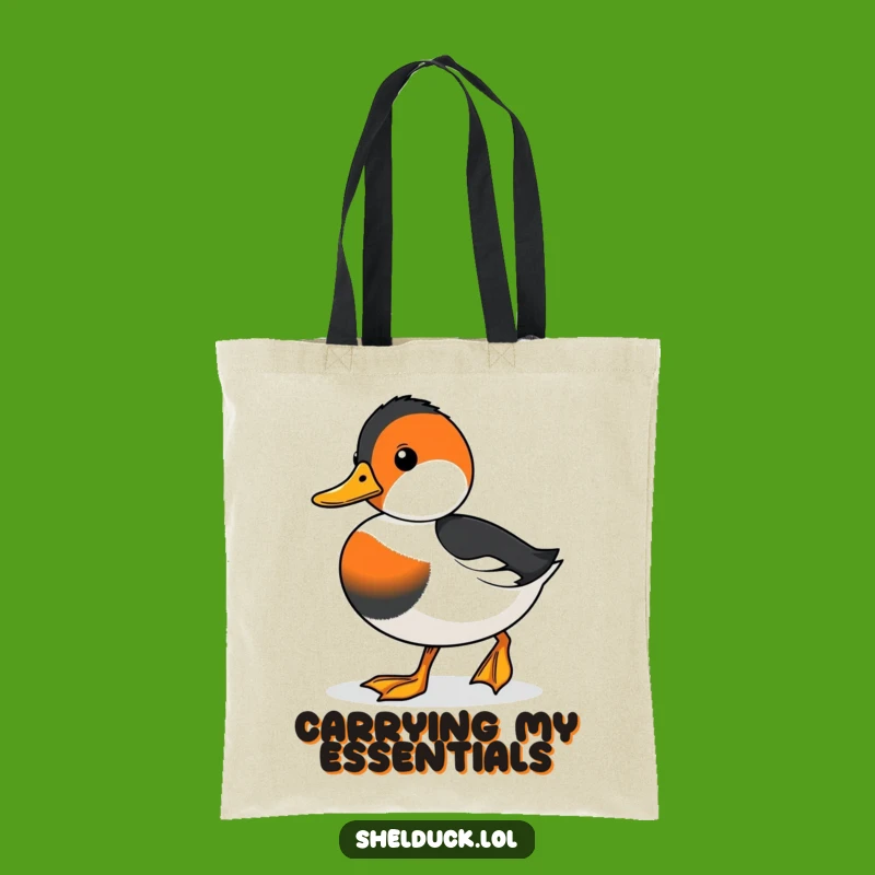 Funny Shelduck Waddling Tote Bag - Carry Your Purpose with Style