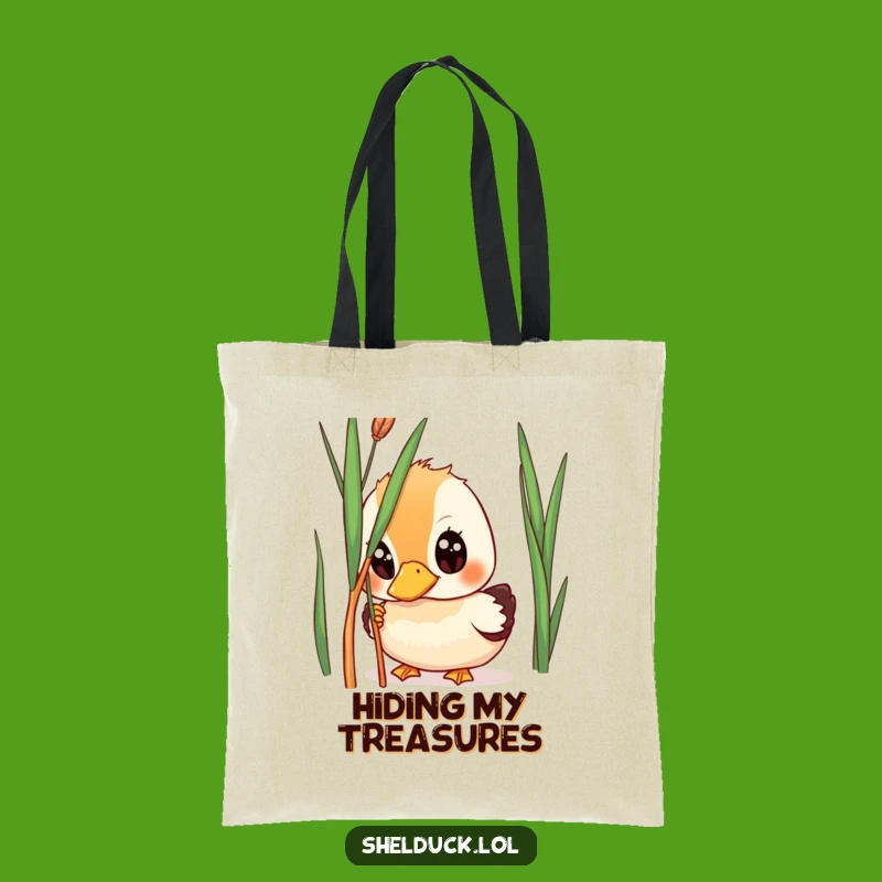 Funny Shelduck Peeking Tote Bag - Wide-Eyed Bird Carry-All, Gift