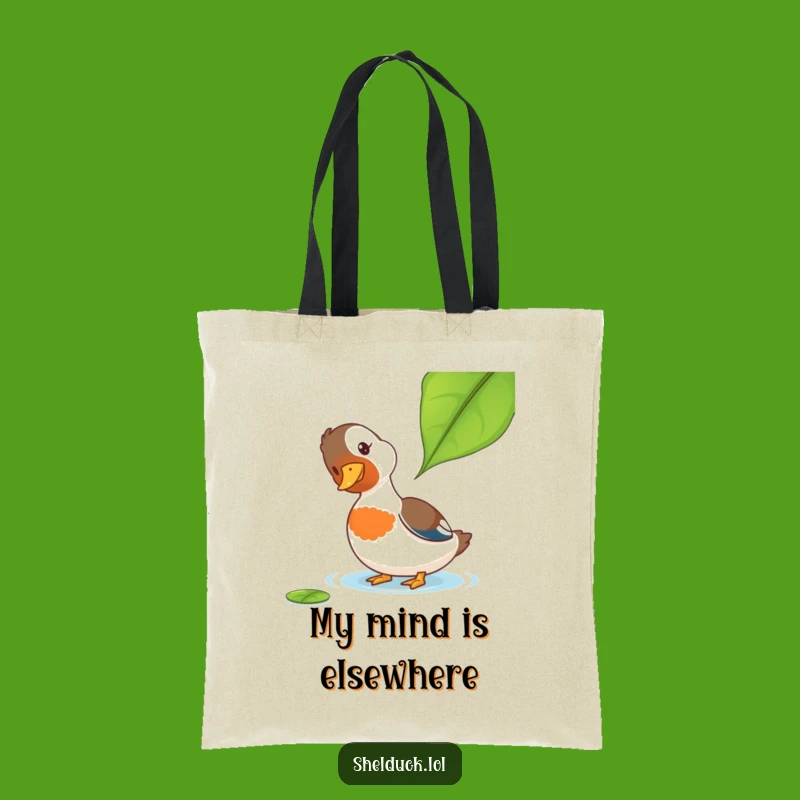 Funny Shelduck Tote Bag: Quirky Curious Duck Carry-All, Great Humorous Bird Fan Gift!
